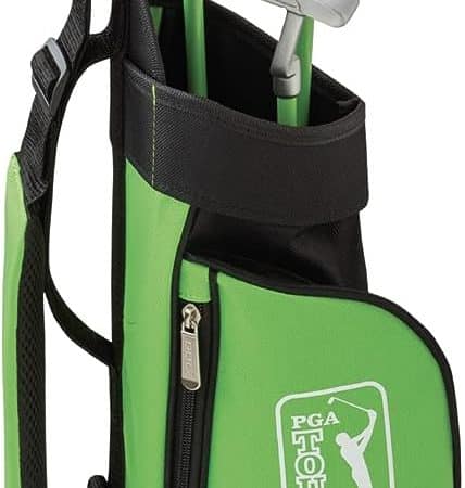 PGA Tour GS1 Series Green Kids Golf Club Set| Toddler Golf Set for Heights 42-49 in| Complete Golf Club Set with a Golf Driver & Golf Bag| Kids Golf Clubs 3-5| Young Men & Women Golf Clubs and Set