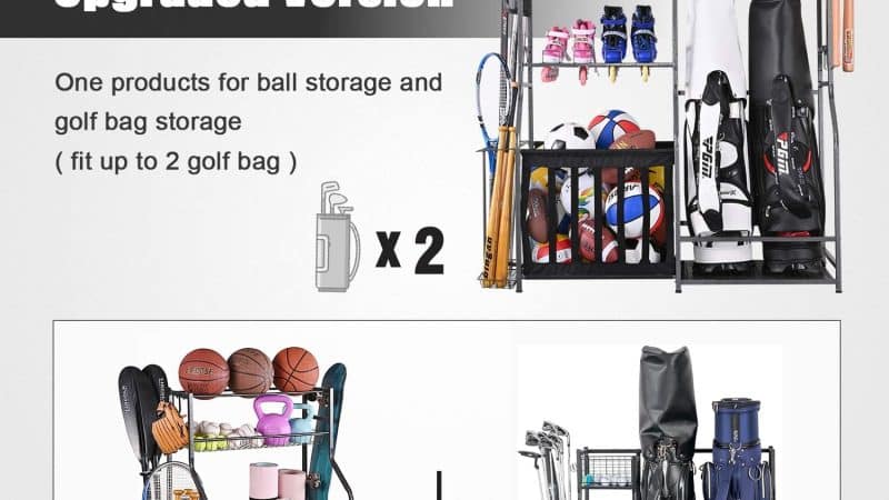 Mythinglogic Golf Storage Garage Organizer: The Ultimate Sports Equipment Storage Solution