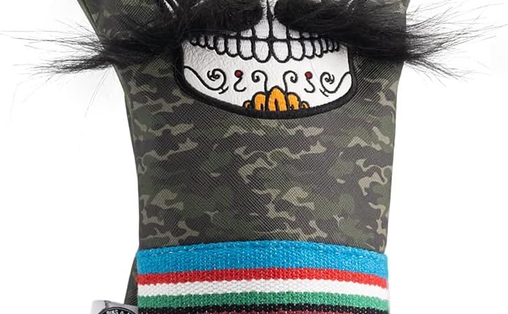 Pins & Aces Golf Co. LE Sugar Skull Mustache Driver Head Cover – A Stylish and Durable Golf Club Cover