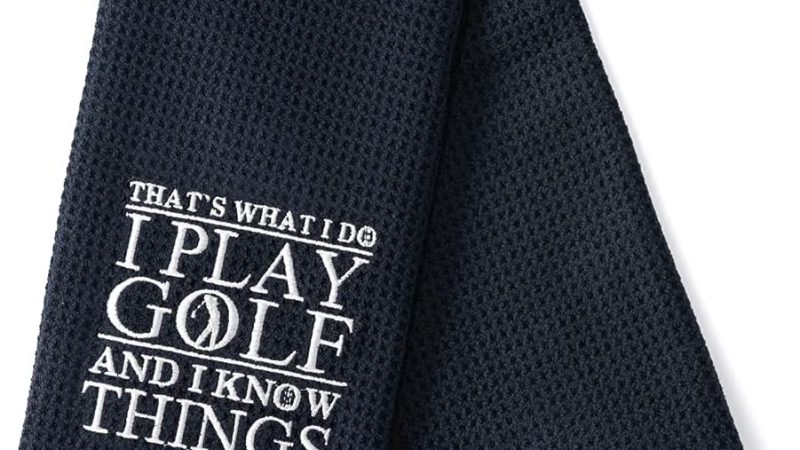 DYJYBMY That’s What I Do I Play Golf and I Know Things Golf Towel Review