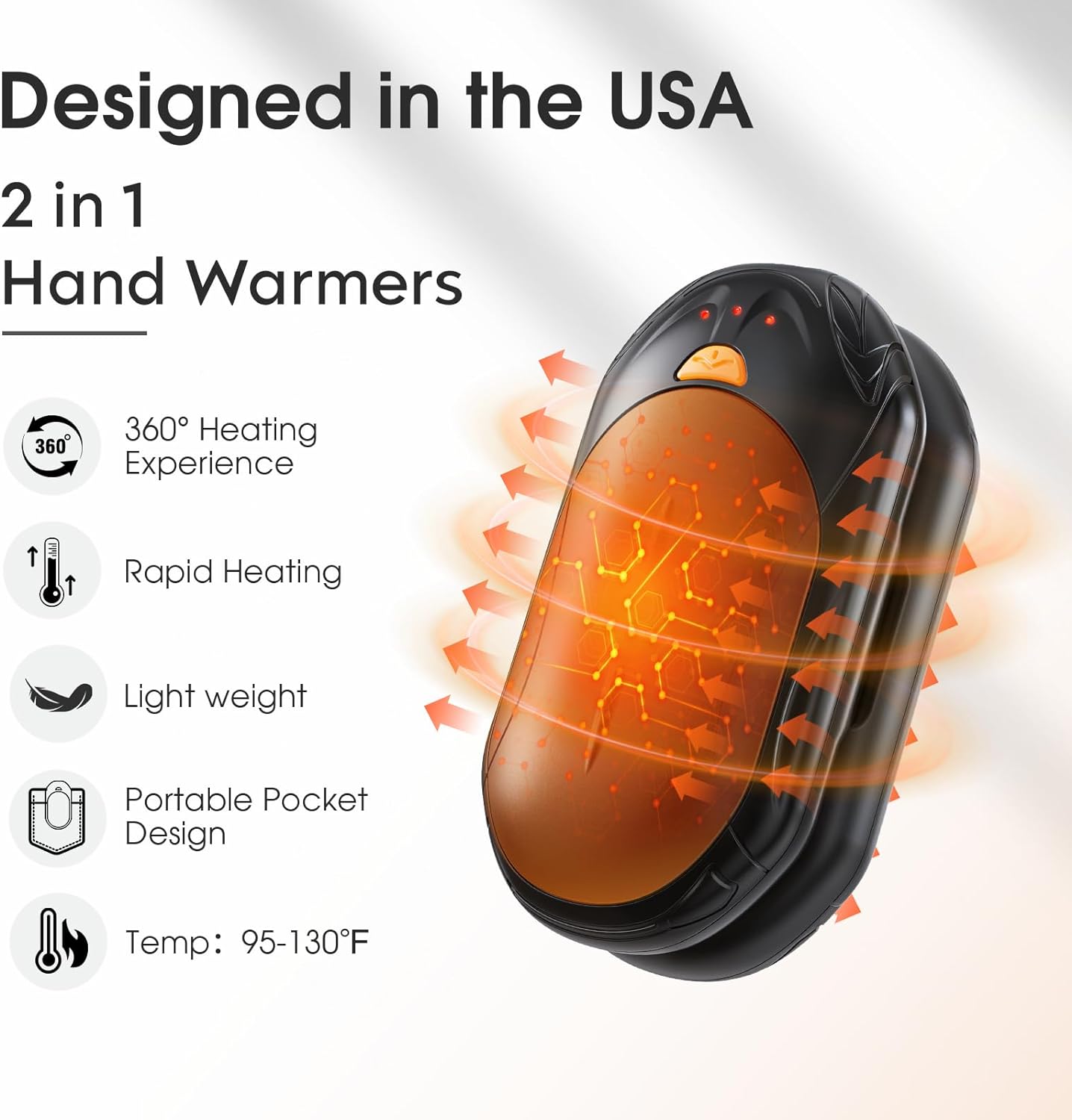 AI Hand Warmers Rechargeable 2 Pack: The Ultimate Winter Companion for Warmth and Comfort